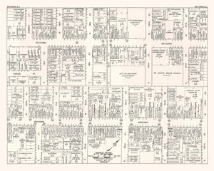 Vintage Map of Bayonne, NJ Business Section 1947