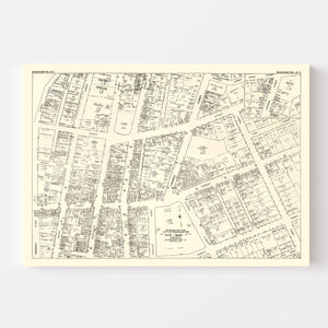 Vintage Map of Binghamton, NY Business Section 1947