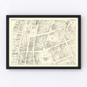 Vintage Map of Binghamton, NY Business Section 1947