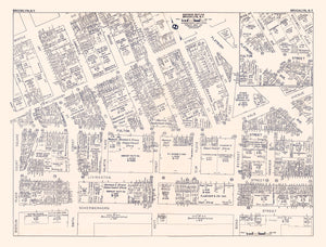 Vintage Map of Brooklyn, NY Business Section 1947