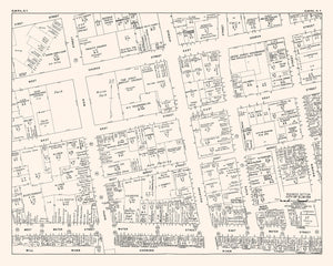 Vintage Map of Elmira, NJ Business Section 1947