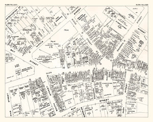 Vintage Map of Glens Falls, NY Business Section 1947
