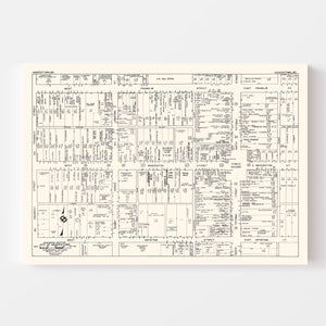 Vintage Map of Hagerstown, MD Business Section 1947