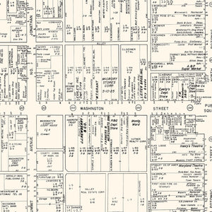 Vintage Map of Hagerstown, MD Business Section 1947