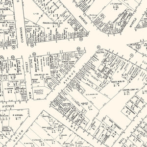 Vintage Map of Irvington, NJ Business Section 1947