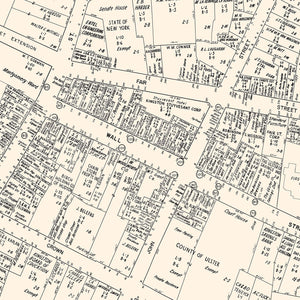 Vintage Map of Kingston, NY Business Section 1947
