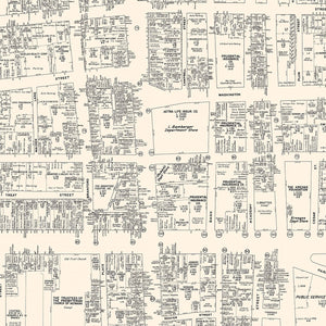 Vintage Map of Newark, NJ Business Section 1947
