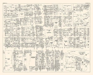 Vintage Map of Newark, NJ Business Section 1947