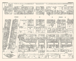 Vintage Map of Newburgh, NY Business Section 1947