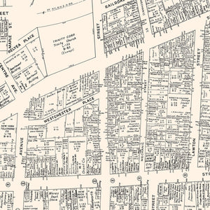 Vintage Map of New Rochelle, NY Business Section 1947