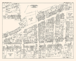 Vintage Map of New Rochelle, NY Business Section 1947