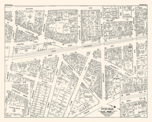 Vintage Map of Passaic, NJ Business Section 1947