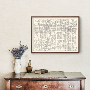 Vintage Map of Paterson, NJ Business Section 1947
