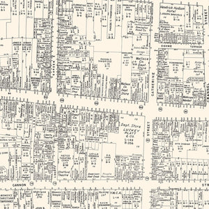 Vintage Map of Poughkeepsie, NY Business Section 1947