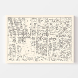 Vintage Map of Rochester, NY Business Section 1947