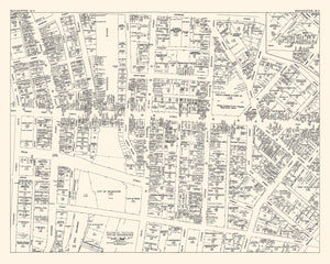 Vintage Map of Rochester, NY Business Section 1947