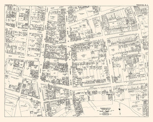 Vintage Map of Trenton, NJ Business Section 1947