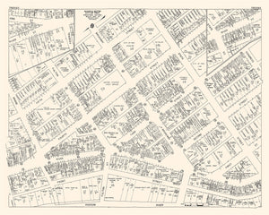Vintage Map of Troy, NY Business Section 1947