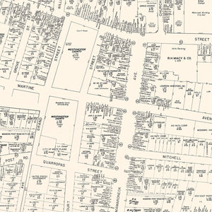Vintage Map of White Plain, NY Business Section 1947