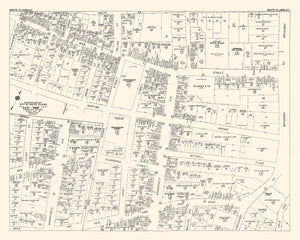 Vintage Map of White Plain, NY Business Section 1947