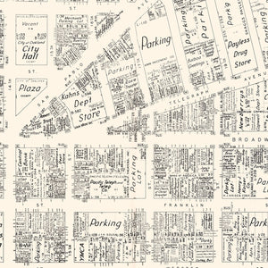 Vintage Map of Oakland, CA Business Section 1952