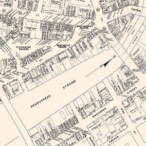 Vintage Map of Bangor, ME Business Section 1946