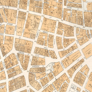Vintage Map of Boston, MA Business Section 1946