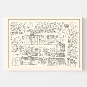 Vintage Map of Haverhill, MA Business Section 1946