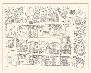 Vintage Map of Haverhill, MA Business Section 1946