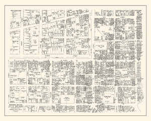 Vintage Map of New Haven, CT Business Section 1946