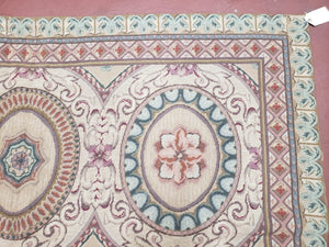 New Needlepoint Rug, 6x9 Needlepoint Carpet, Flatweave Rug, Vicotorian French European English Decor, Elegant Rug for Living Room, Handmade