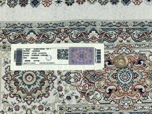 Turkish Silk Rug 5 x 7.6, Dome Design, Bamboo Silk, New