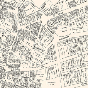 Vintage Map of Pawtucket, RI Business Section 1946