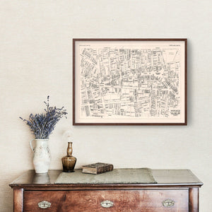 Vintage Map of Portland, ME Business Section 1946