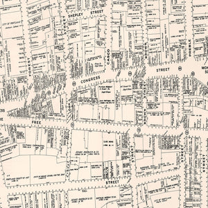 Vintage Map of Portland, ME Business Section 1946
