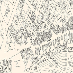 Vintage Map of Quincy, MA Business Section 1946