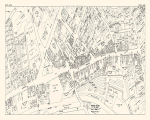 Vintage Map of Quincy, MA Business Section 1946