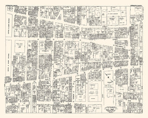 Vintage Map of Springfield, MA Business Section 1946
