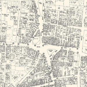 Vintage Map of Stamford, CT Business Section 1946
