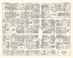 Vintage Map of Allentown, PA Business Section 1950