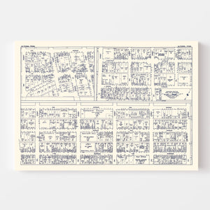 Vintage Map of Altoona, PA Business Section 1950