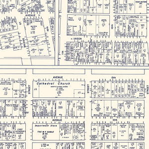 Vintage Map of Altoona, PA Business Section 1950