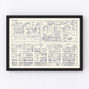 Vintage Map of Altoona, PA Business Section 1950