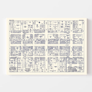 Vintage Map of Erie, PA Business Section 1950