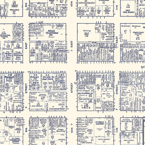Vintage Map of Erie, PA Business Section 1950