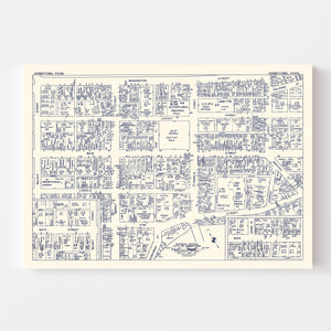 Vintage Map of Johnstown, PA Business Section 1950