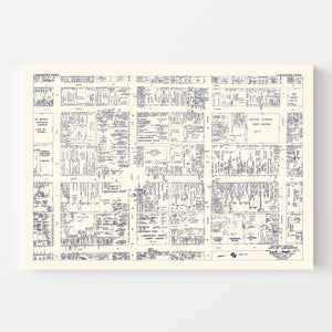 Vintage Map of Lancaster, PA Business Section 1950