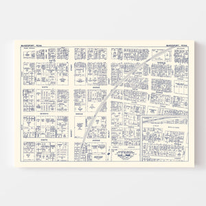 Vintage Map of McKeesport, PA Business Section 1950