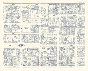 Vintage Map of Reading, PA Business Section 1950