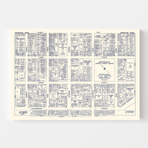 Vintage Map of Scranton, PA Business Section 1950